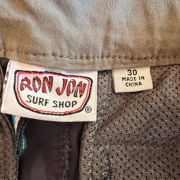 Ron Jon Surf Shop Men's Flat Front Hybrid Walk Shorts Blue Size 30 Beach Pockets - Picture 9 of 10